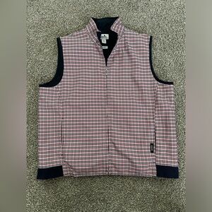 Ashworth Men's Red and Blue Patterned Vest